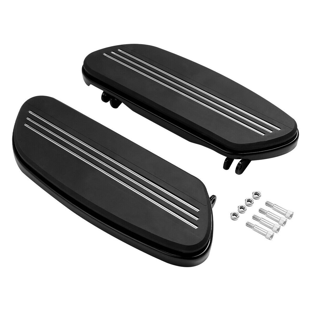 For 05-07 Harley-Davidson Softail Springer Black Driver Footboard Floorboard