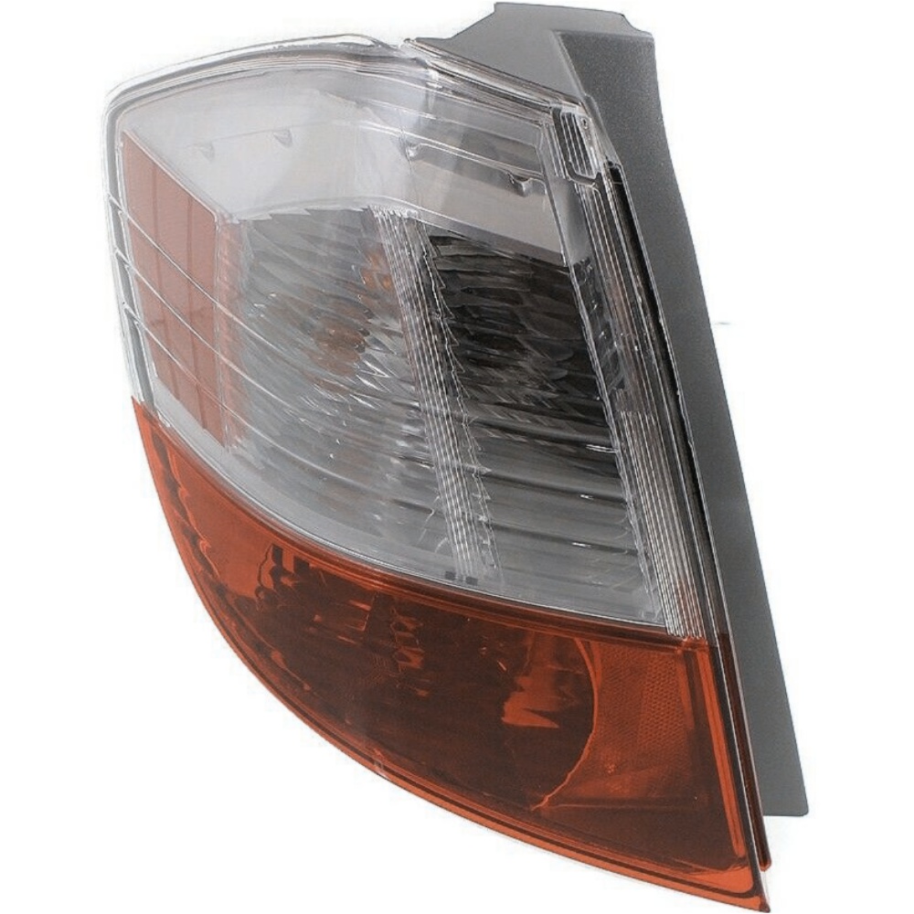 Halogen Tail Light Set For 09-14 Fit Hatchback Clear & Red Lens W/ Bulbs 2Pcs