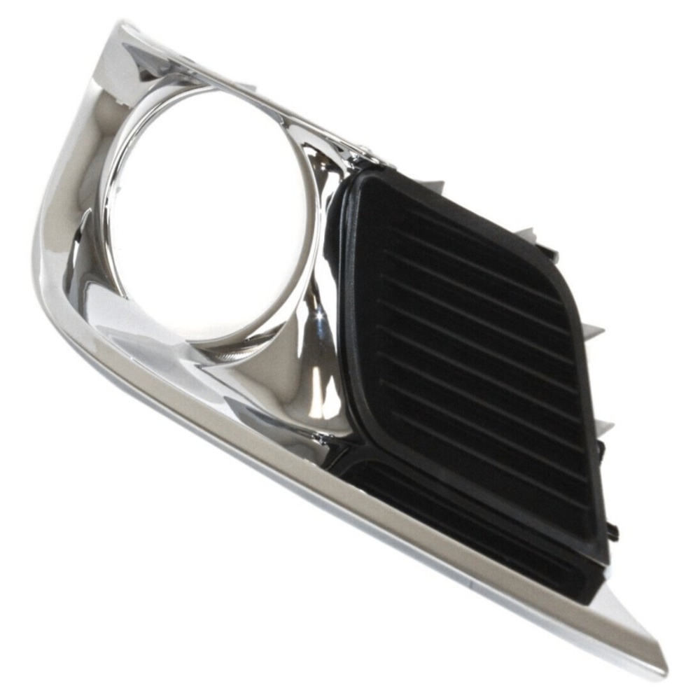 Fog Light Trim Set For Toyota 11-12 Avalon Left & Right Black And Chrome 2Pc