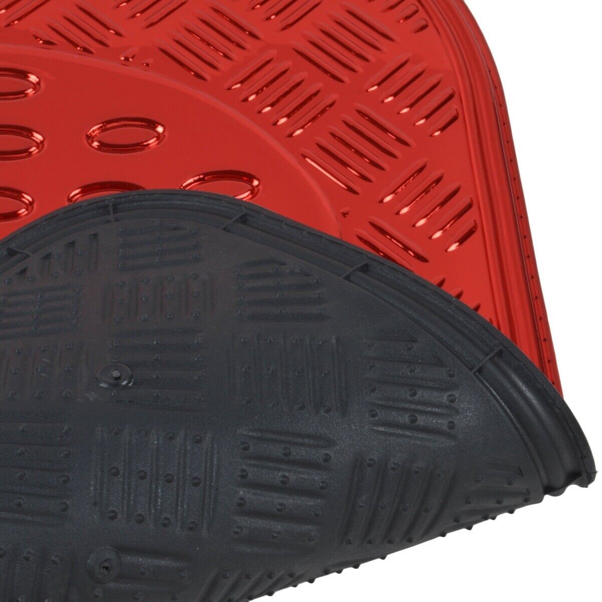 For 15 Leon CarXS Red Metallic Rubber Floor Mats Set 4pc Car Interior Set Auto