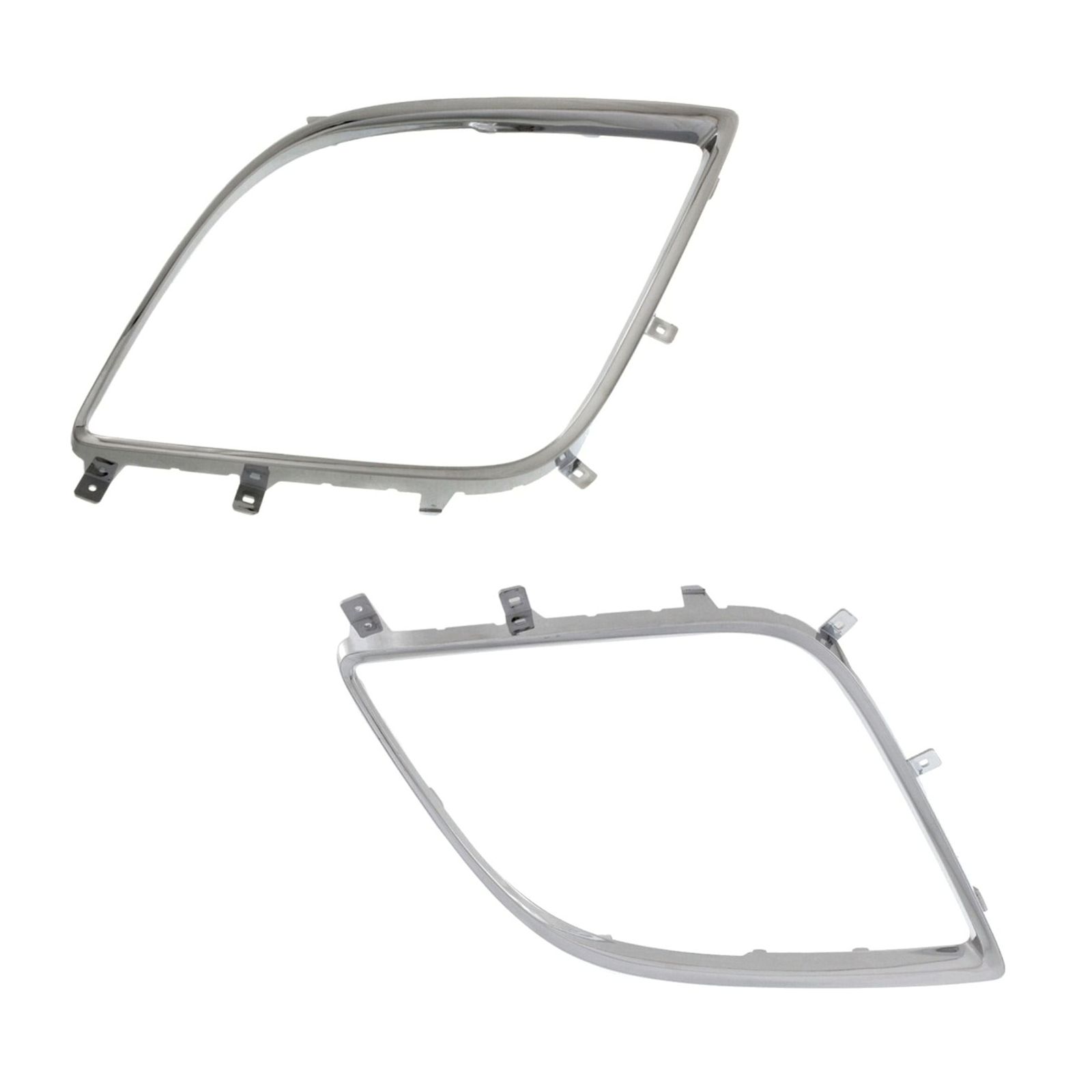 Fog Light Trim Set For 10-12 Mazda CX-7 Sport Utility Left & Right Chrome 2Pc