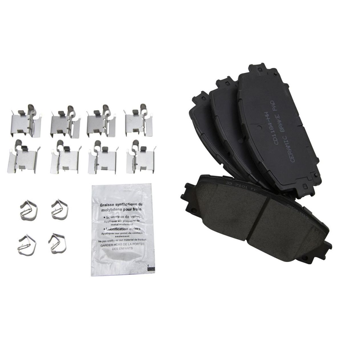 For 2019-2021 Prius LE Hatchback Front Ceramic Brake Pad & Coated Rotor Kit W/