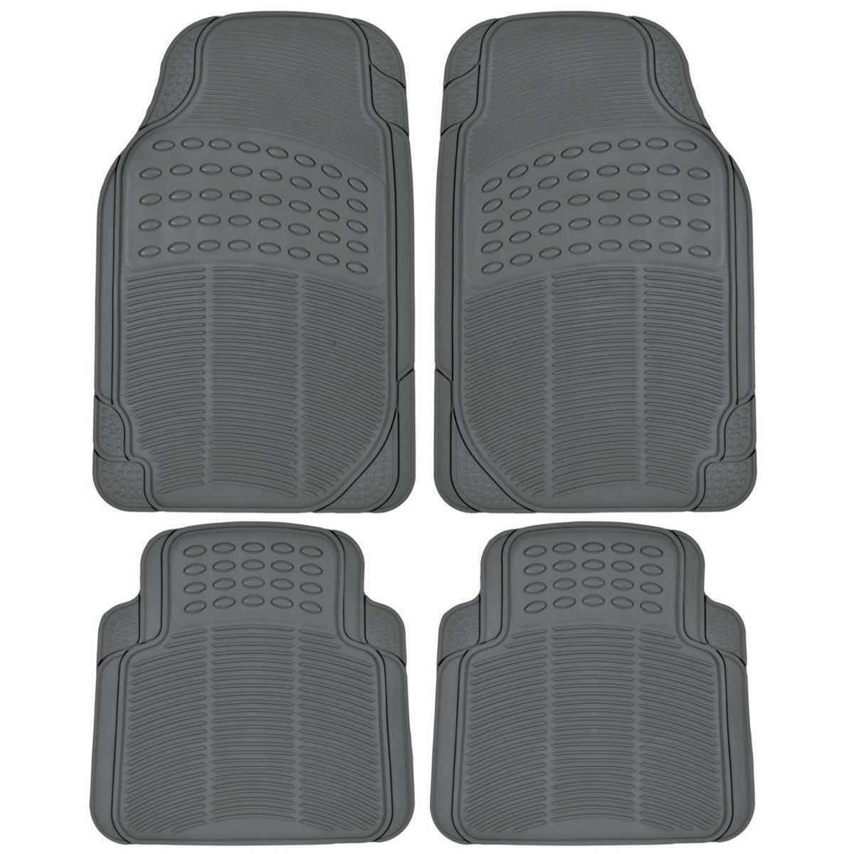 For 00-05 TJ Full 3 Row Car Rubber Floor Mats Gray All Weather W/Trunk Mat Duty