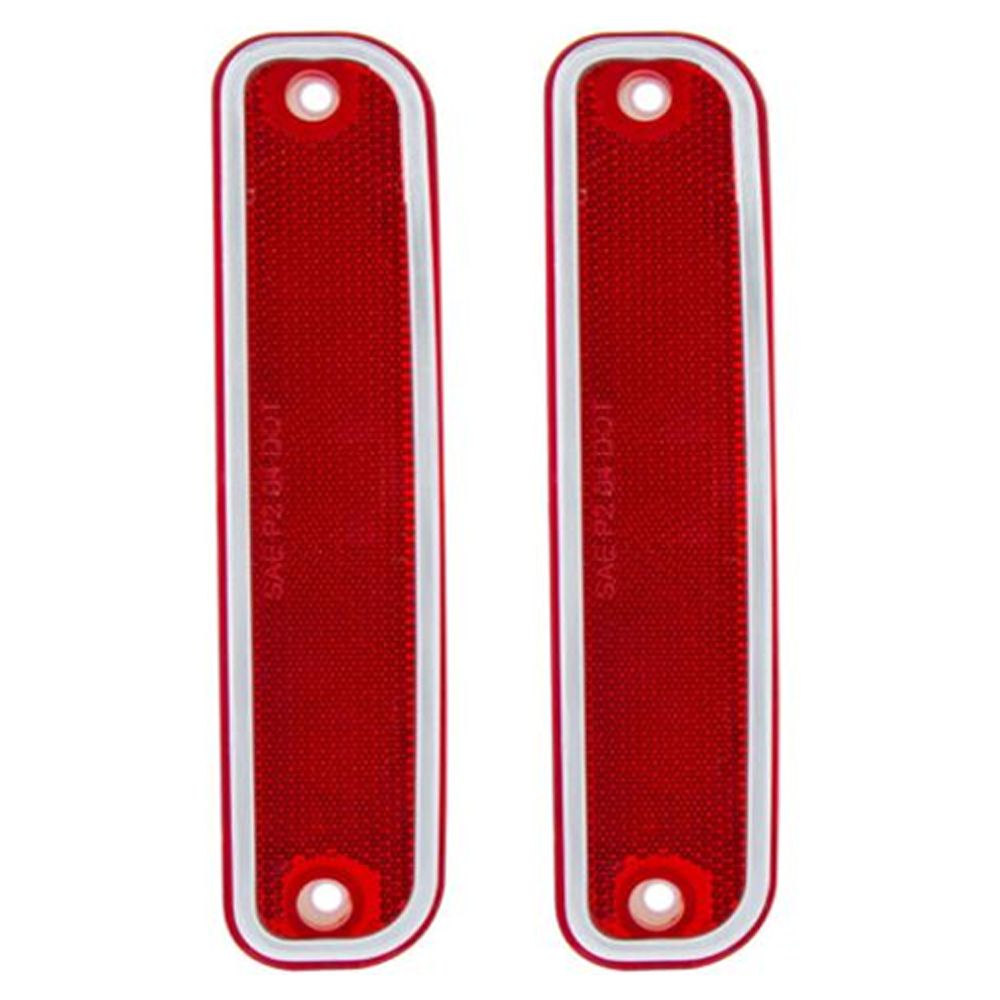 Red Rear Side Marker Light With SS Trim 1973-1980 Chevy Trucks
