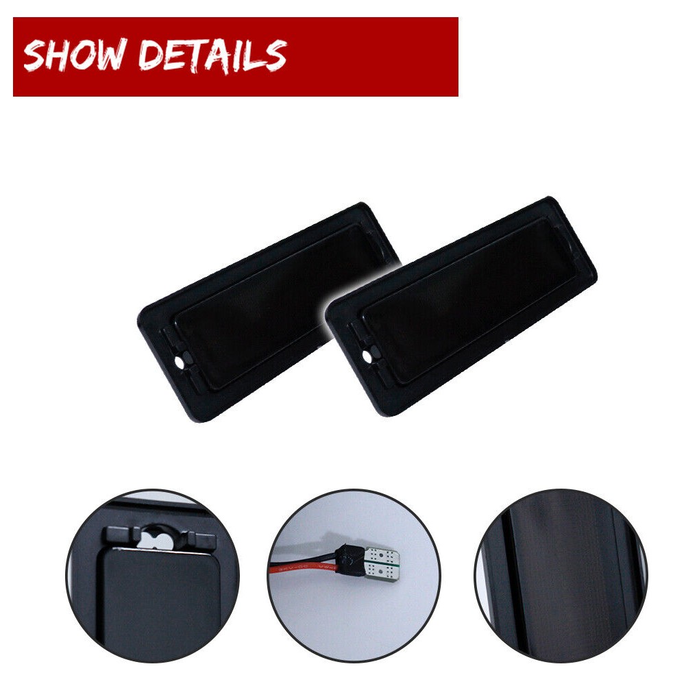 Smoked Red LED Rear Fender Bumper Side Marker Lights 2X