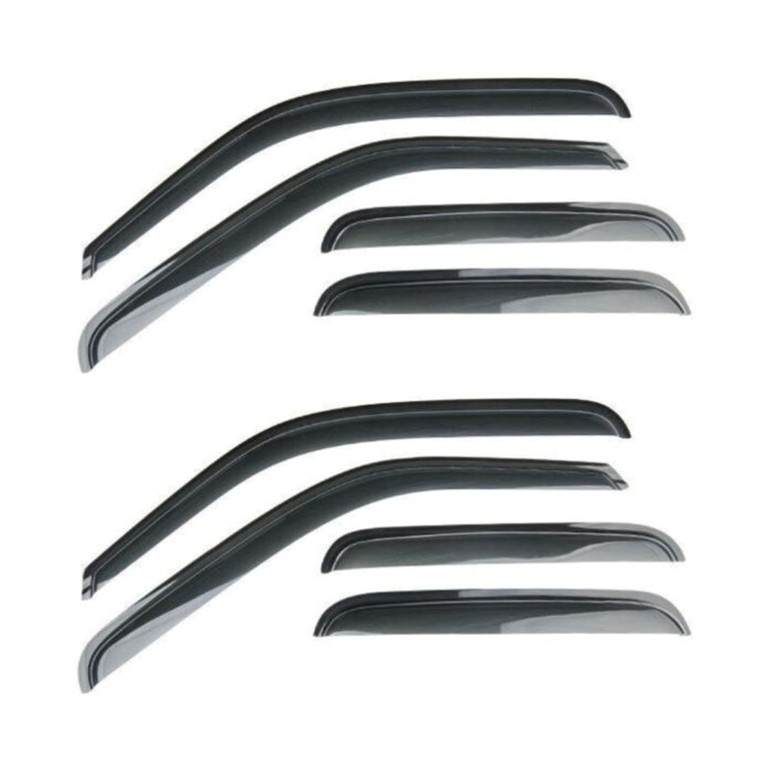 2 Sets Of - For Chevrolet GMC Extended Cab Acrylic Window Visor Vent Sun Rain Guard