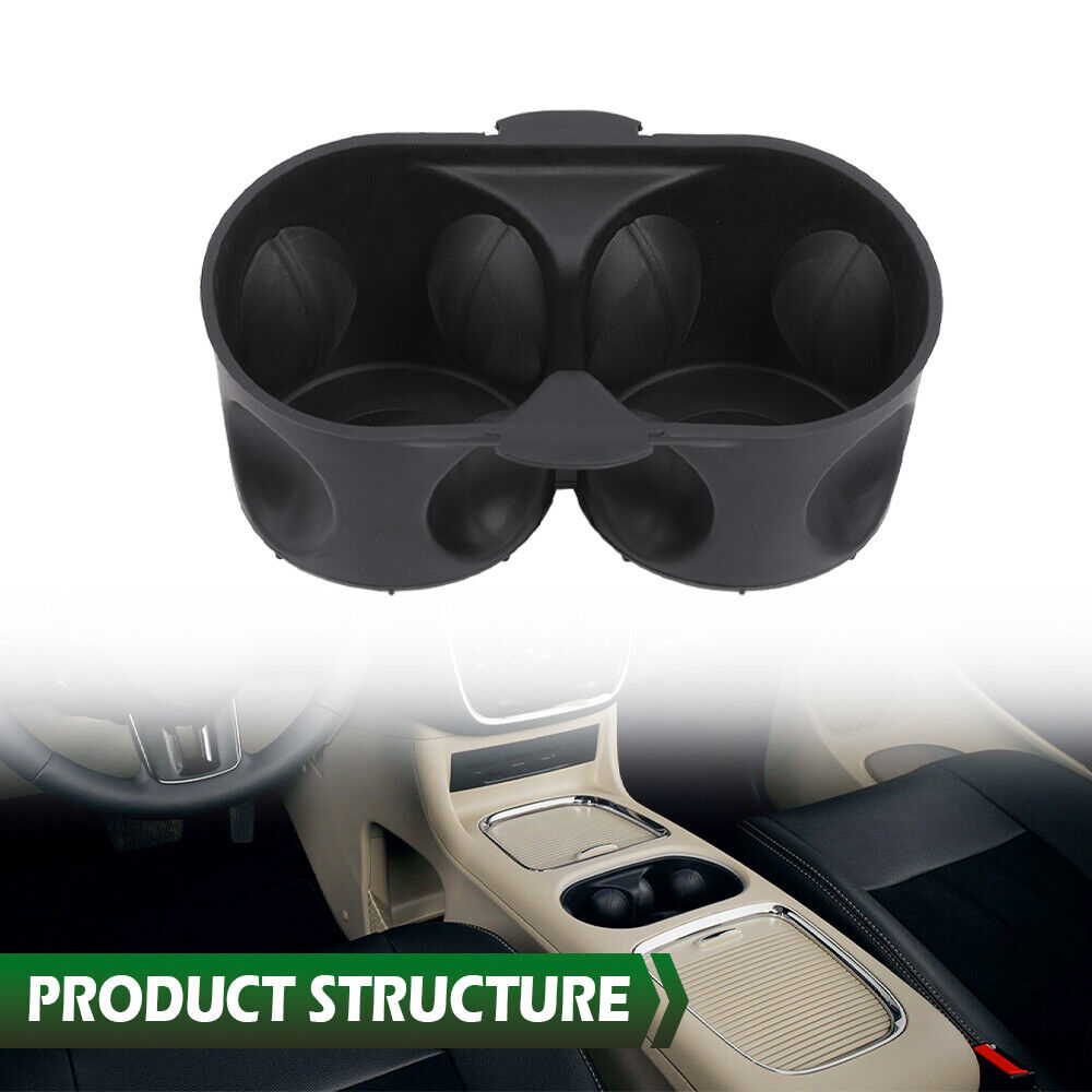 For 2014 Town & Country Base Mini Passenger Van Console Cup Holder Insert Black
