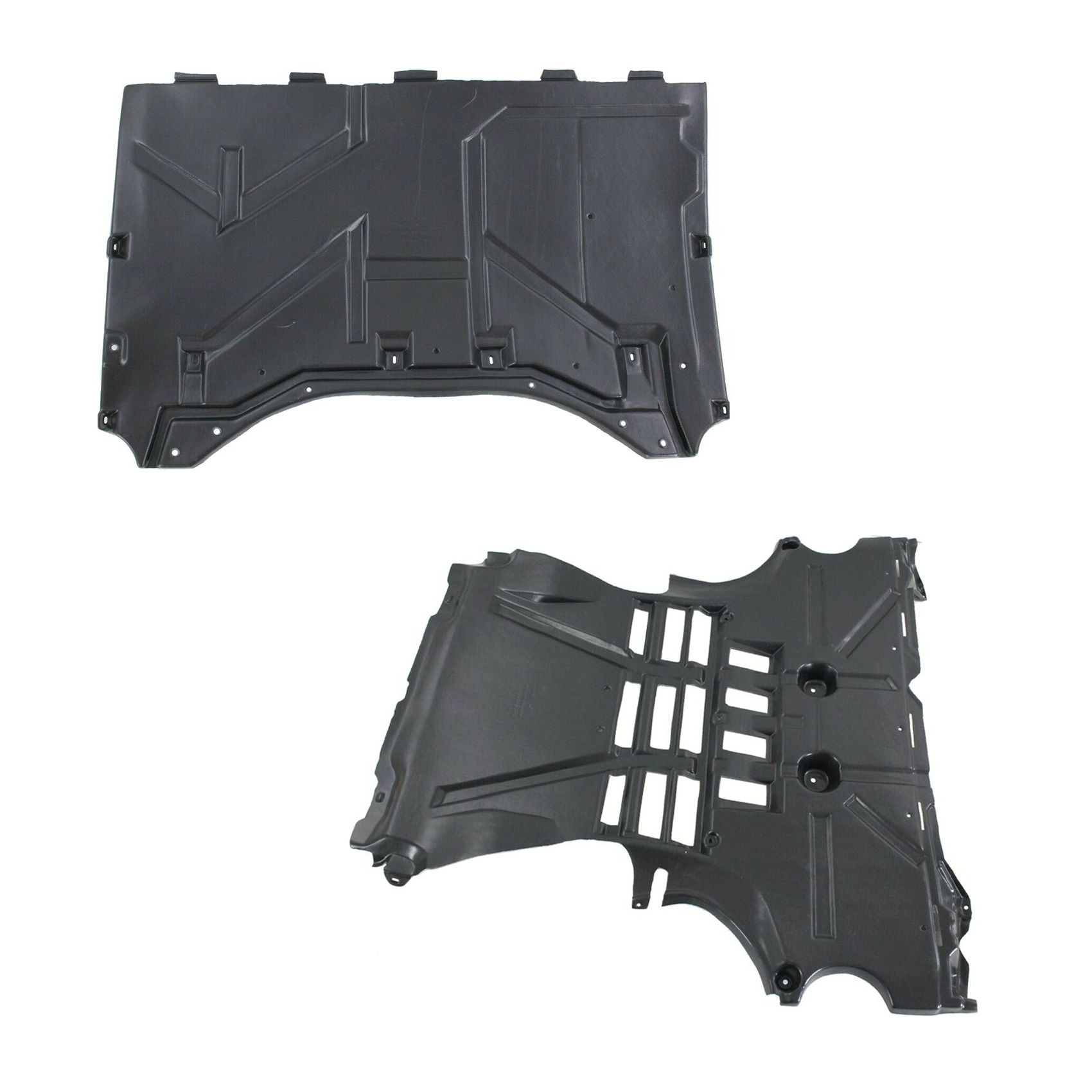 For Smart 2010-13 Fortwo Set Of 2 Engine Splash Shields Front & Rear Coupe Pair