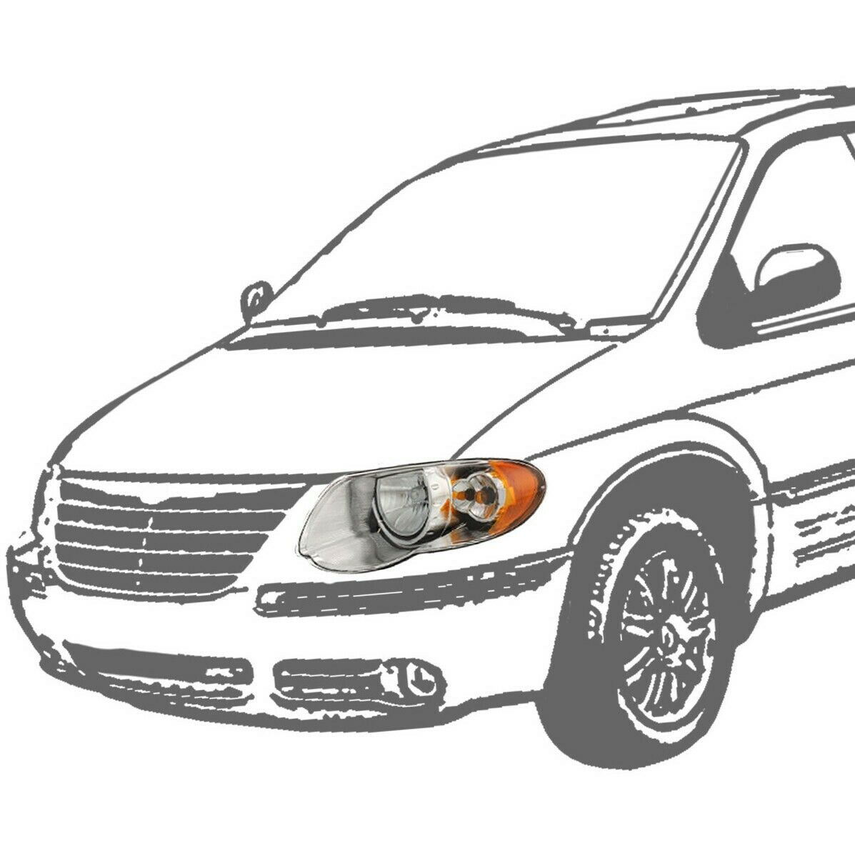 Headlight Set LH And RH For 2005-07 Town & Country 119 Inch Wheelbase