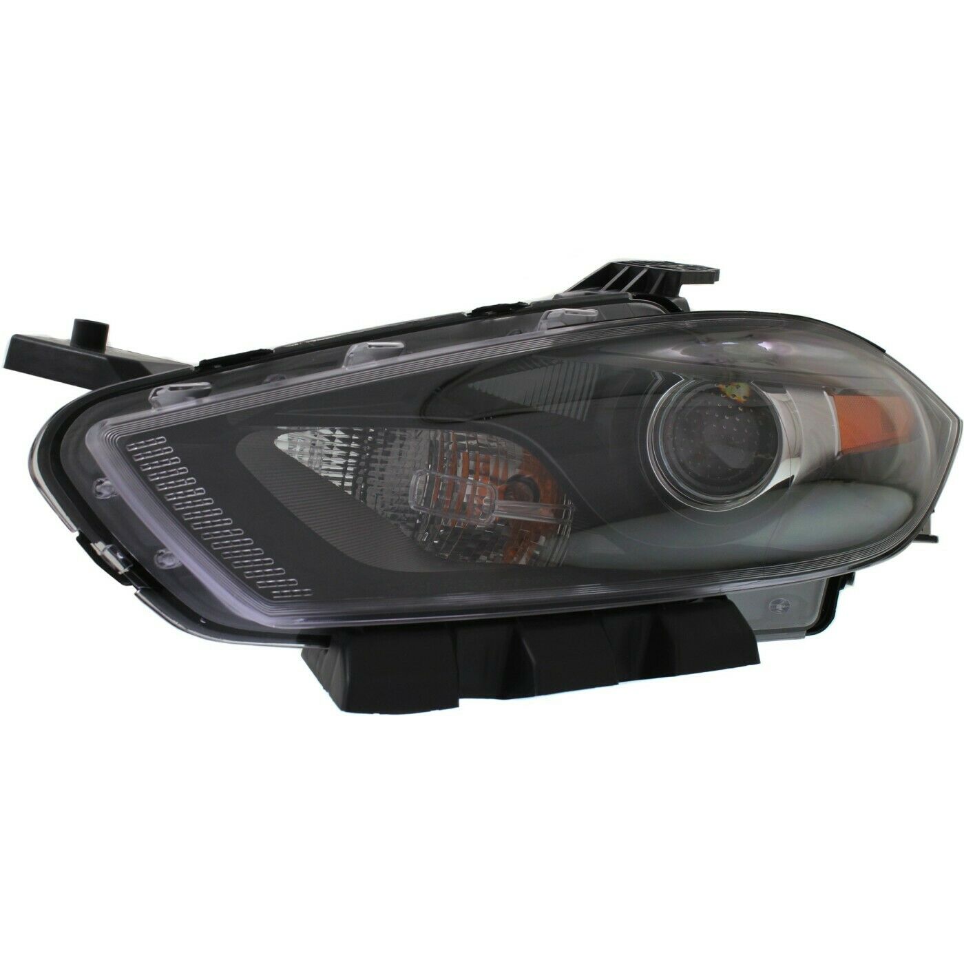 Headlight For 2013-15 Dart Sedan Left Black Housing With Bulb