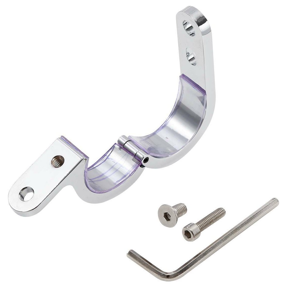 2PCS 1 1/4" 32mm Chrome Universal Handlebar Mounts Clamp Clock For
