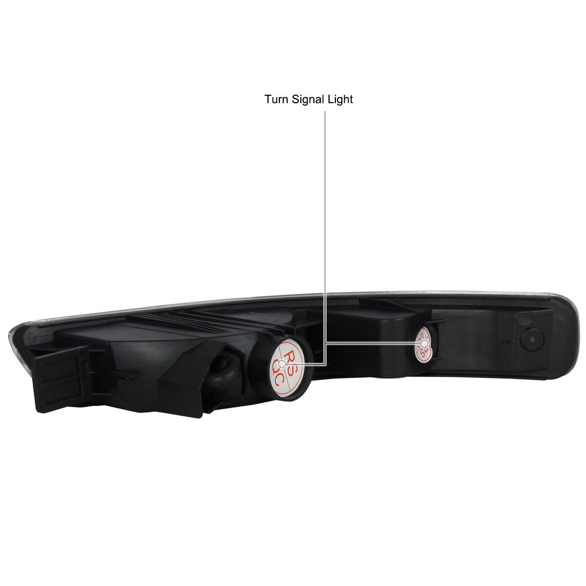 Black Bumper Lights Parking Signal Lamps Left+Right