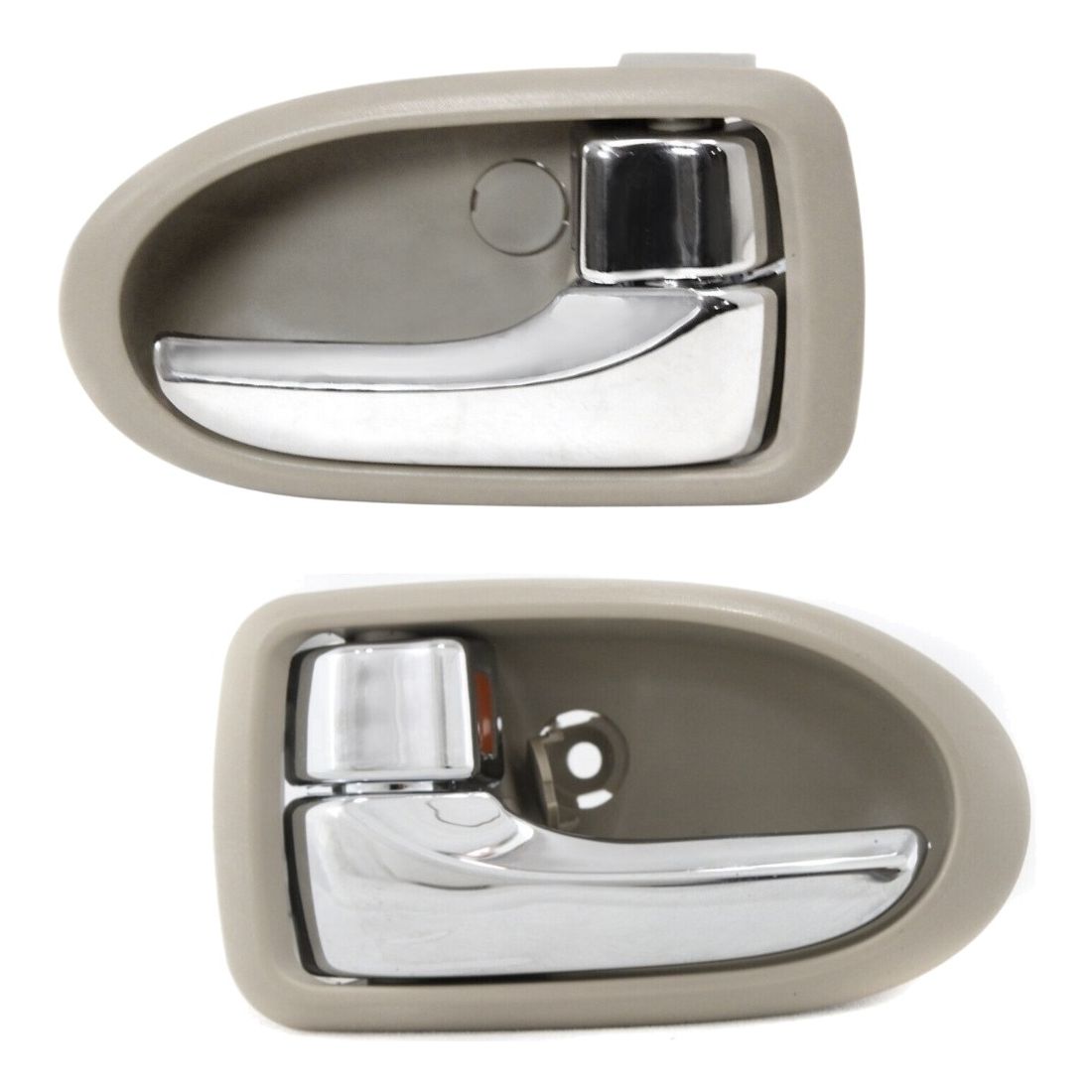 Door Handle Set For Mazda 2000-2006 MPV Front Or Rear Beige W/Chrome Lever 2-Pcs