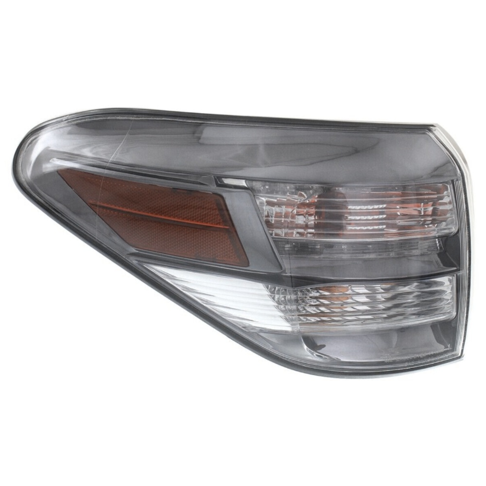 Halogen Tail Light Set For 2010-2012 RX350 Base Outer Clear/Red W/ Bulbs 2Pcs