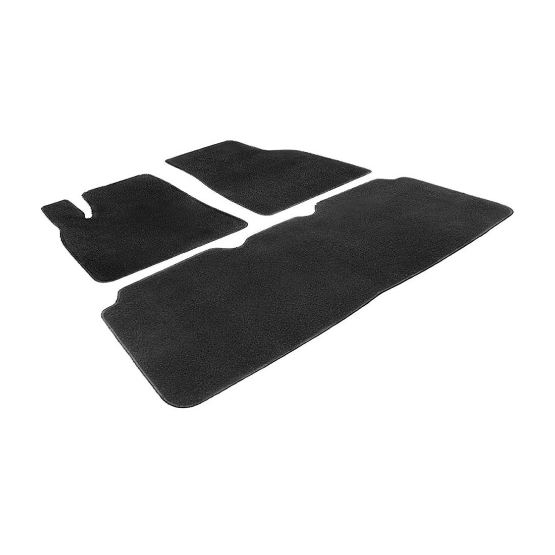 For 14-15 Tesla S Signature Sedan Black Nylon Floor Mats Front And Second Row