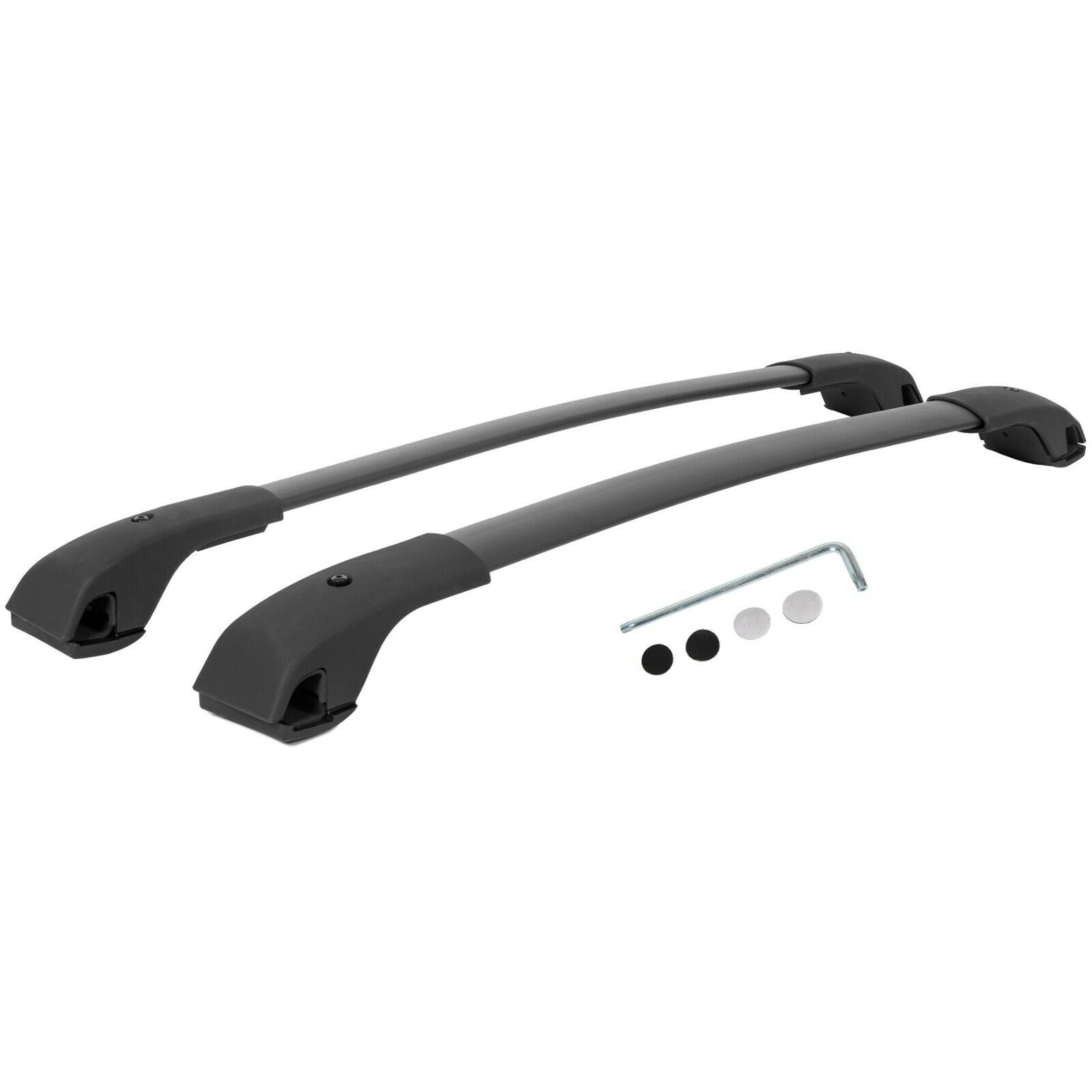 For 2018-2021 Subaru Crosstrek Aero-Style Black Roof Rack Cross Bar Set