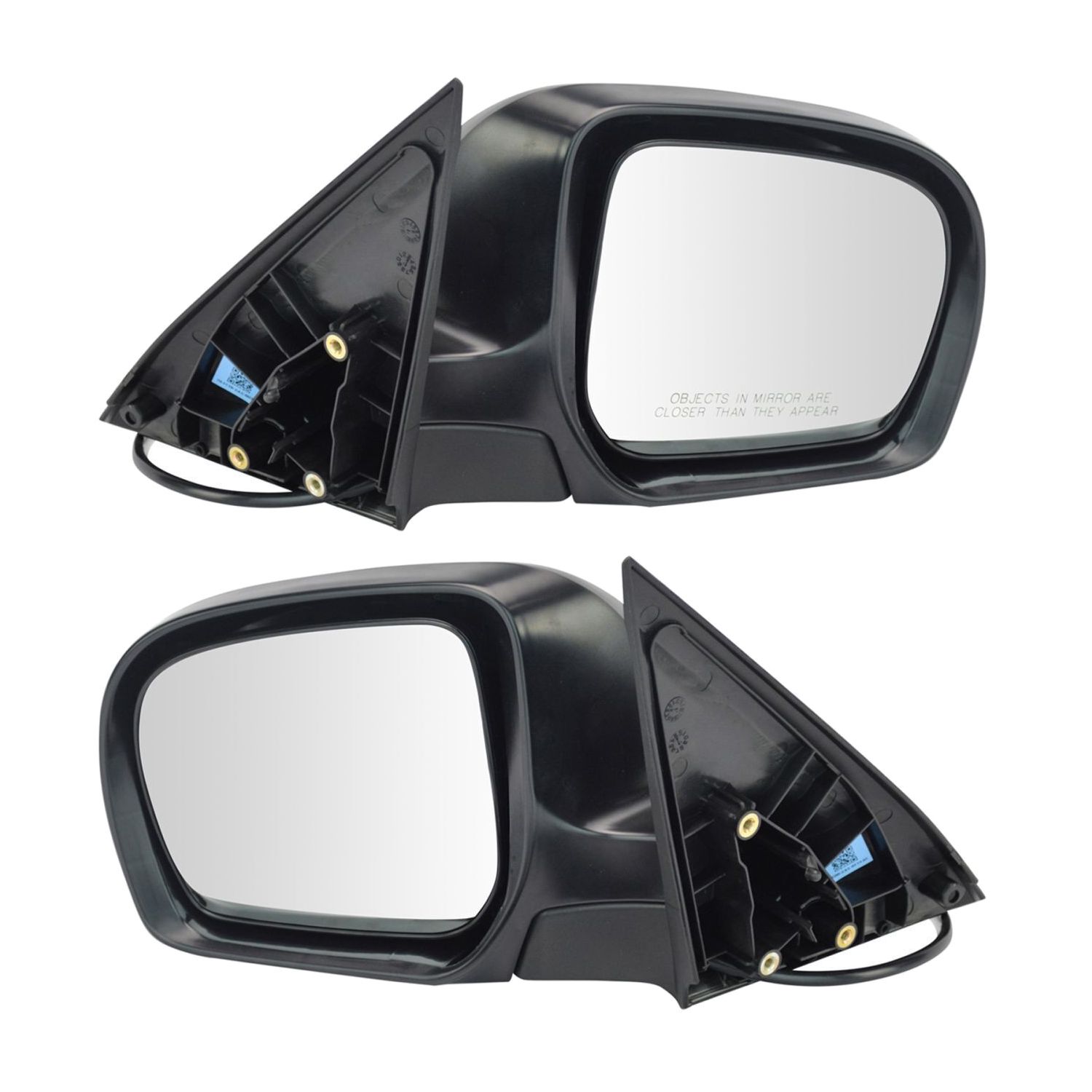 For Subaru 09-10 Forester Power Smooth Black Mirror Left & Right Pair Set Of 2