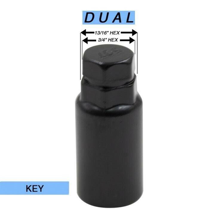 2 Sets Of - Lug Wheel Lock Nuts 14x1.5 Black Bulge Acorn 1.9" Long Locking Nut Set