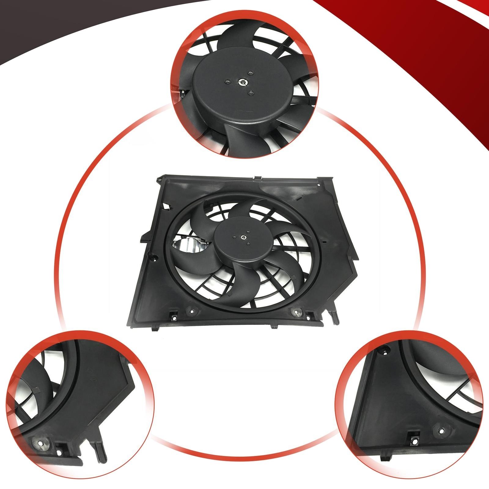 Radiator Cooling Fan Assembly For 2001-2005 BMW 330Ci Base Convertible E46