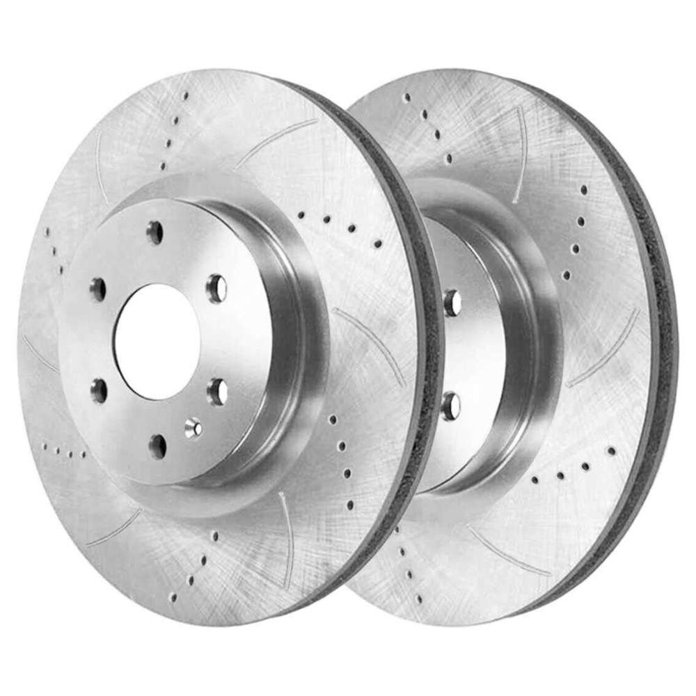 Front Drilled Slotted Brake Rotors & Pads For Buick Chevrolet GMC Saturn 3.6L V6