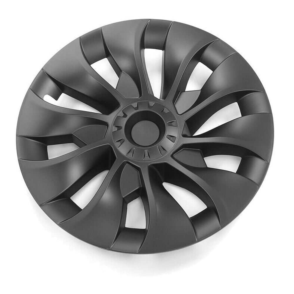 For Tesla 17-23 3 Base 3 18" Snap On Matte Black Wheel Covers Rim Hub Cap ABS