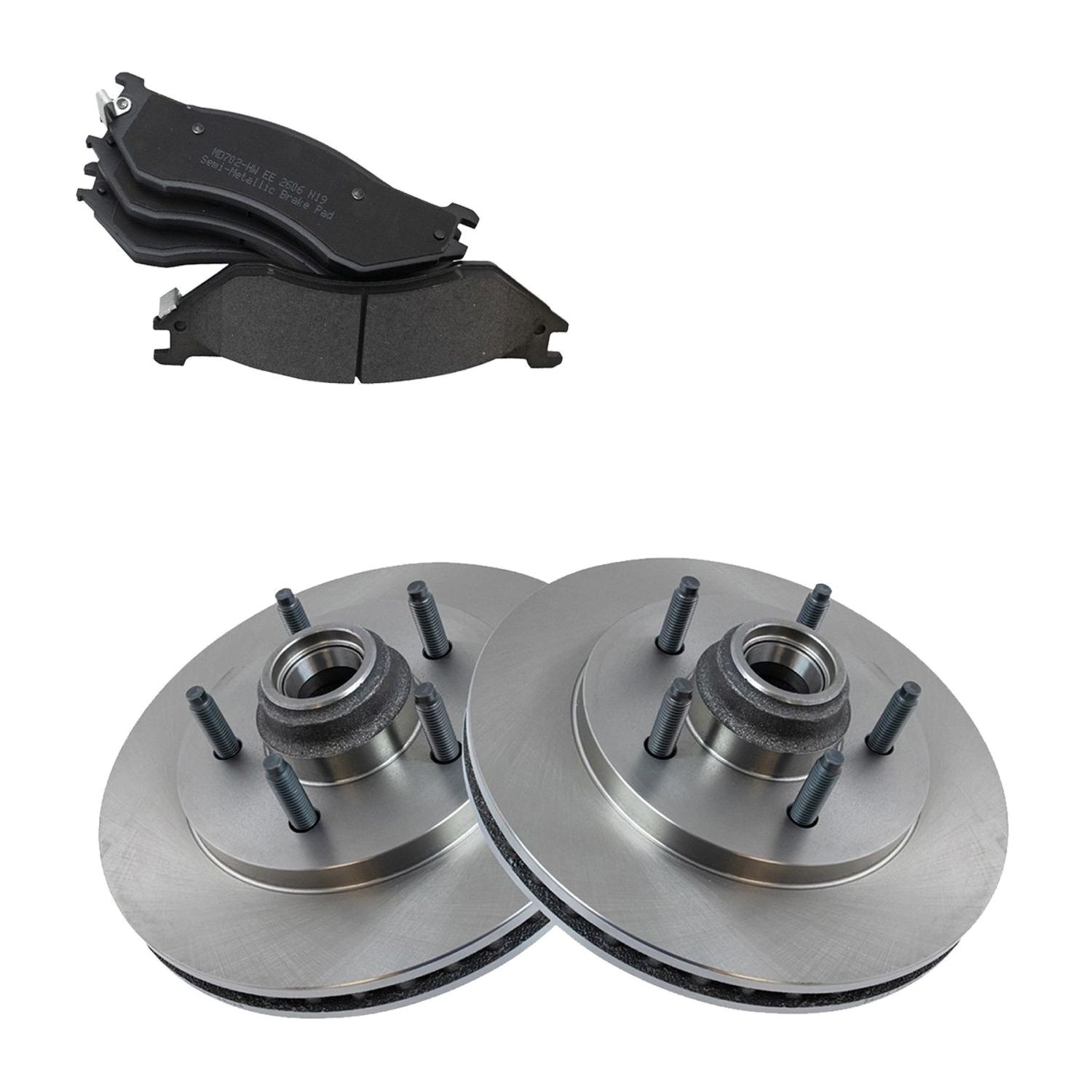 For 1999-2002 Expedition Eddie Bauer Brake Pad & Rotor Kit Posi Metallic Front
