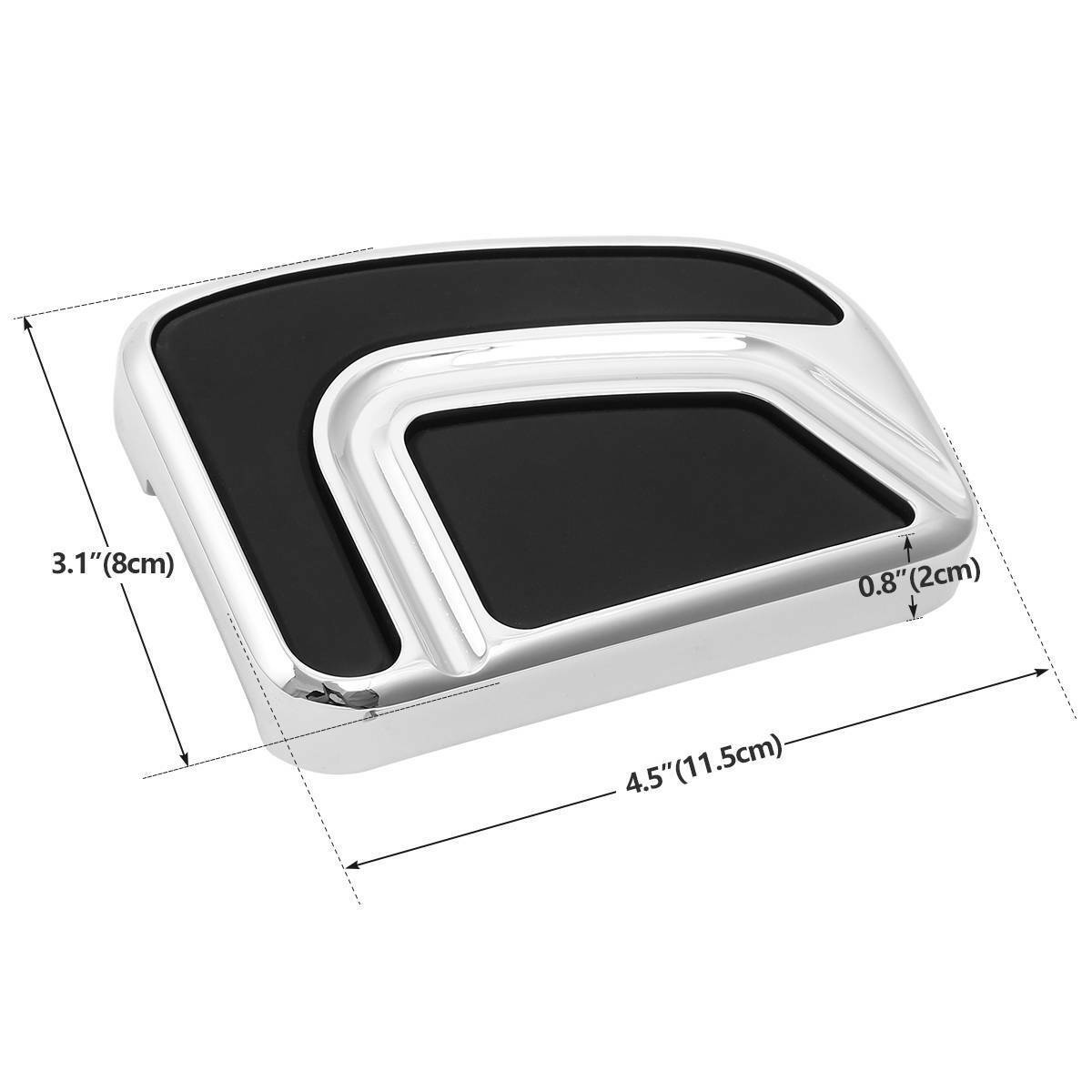 Chrome Airflow Large Brake Pedal For 1980-2022 Harley-Davidson Road