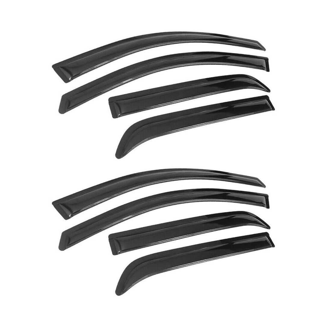 2 Sets Of - Fits 07-20 GMC Acadia 07-10 Saturn Outlook Window Visors Rain Sun Guard