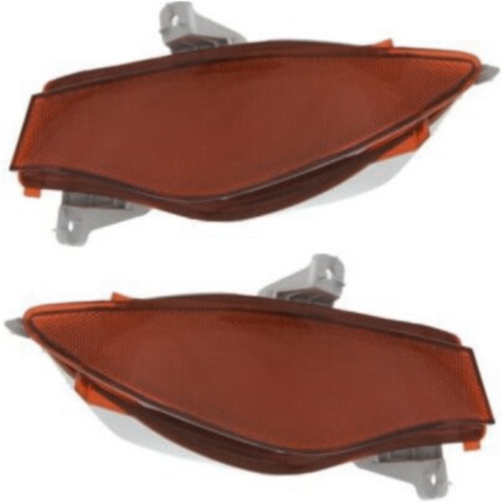 Set Of 2 Bumper Face Bar Reflectors Rear Driver & Passenger Side Outer Pair