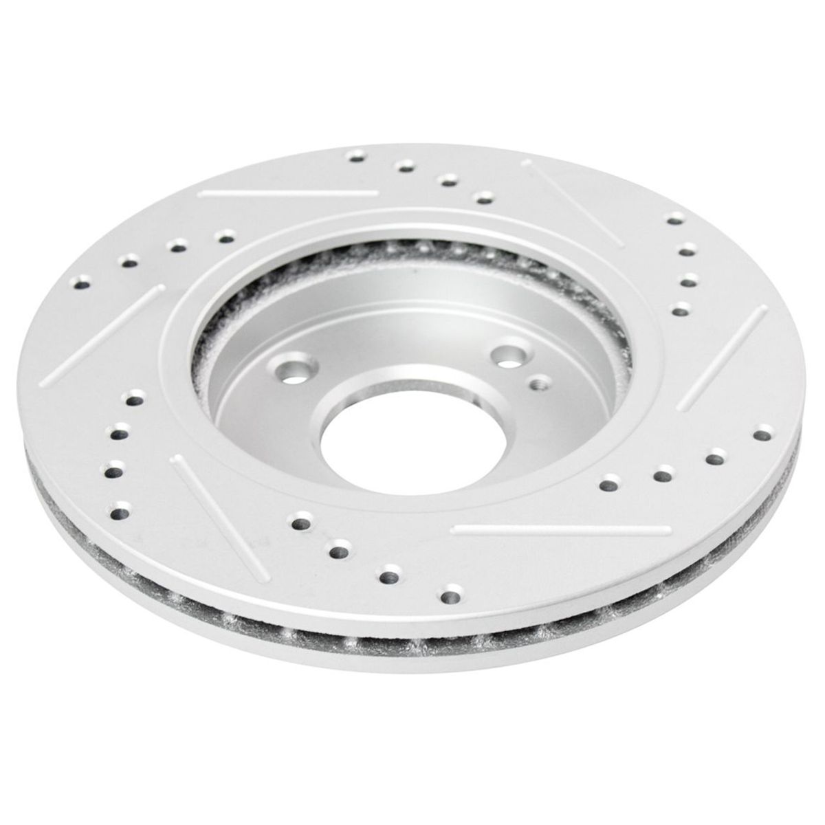 For Ford 2011-2019 Fiesta Front Performance Drilled & Slotted G-Coated Rotor