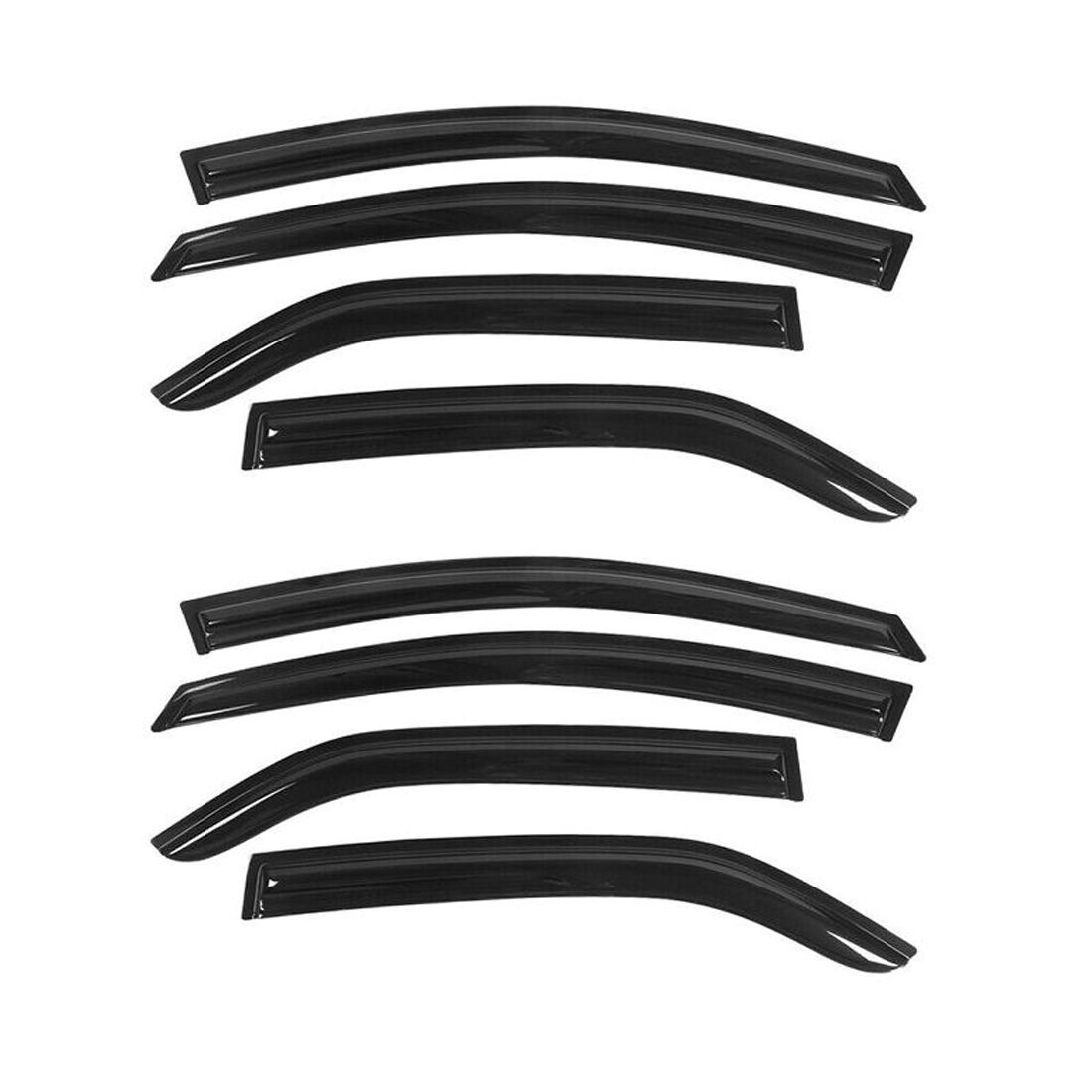 2 Sets Of - For Forte 09-13 Kia Forte 4DR Sedan Window Visors Rain Sun Guard Vent Set