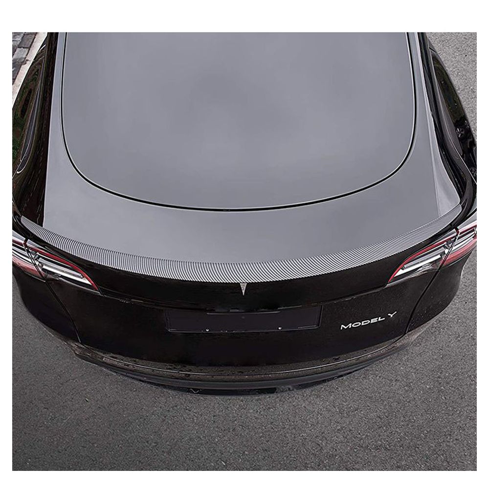 Fits 20-23 Tesla Model Y Sport 4-Door OE Style Carbon Fiber Rear Trunk Spoiler