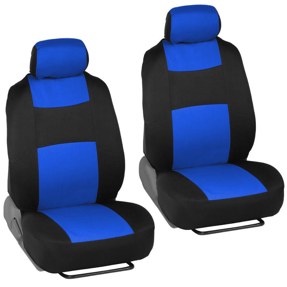 Car Seat Covers For 2006-2015 Ford Fusion 2 Tone Blue & Black W/Split Bench