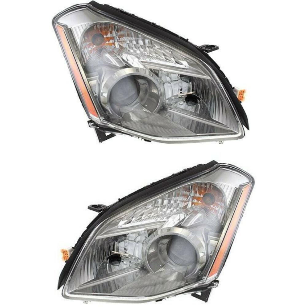Halogen Headlights Headlamps Left & Right Pair Set For 2008 Maxima Sedan