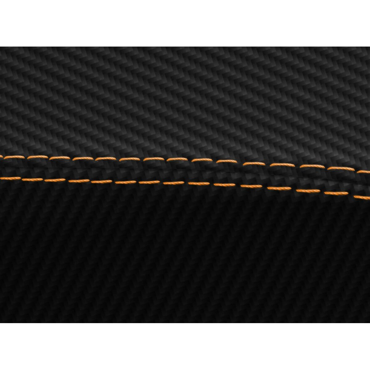Console Lid Cover Carbon Fiber For Mitsubishi Eclipse 1995-1999 Orange Stitch