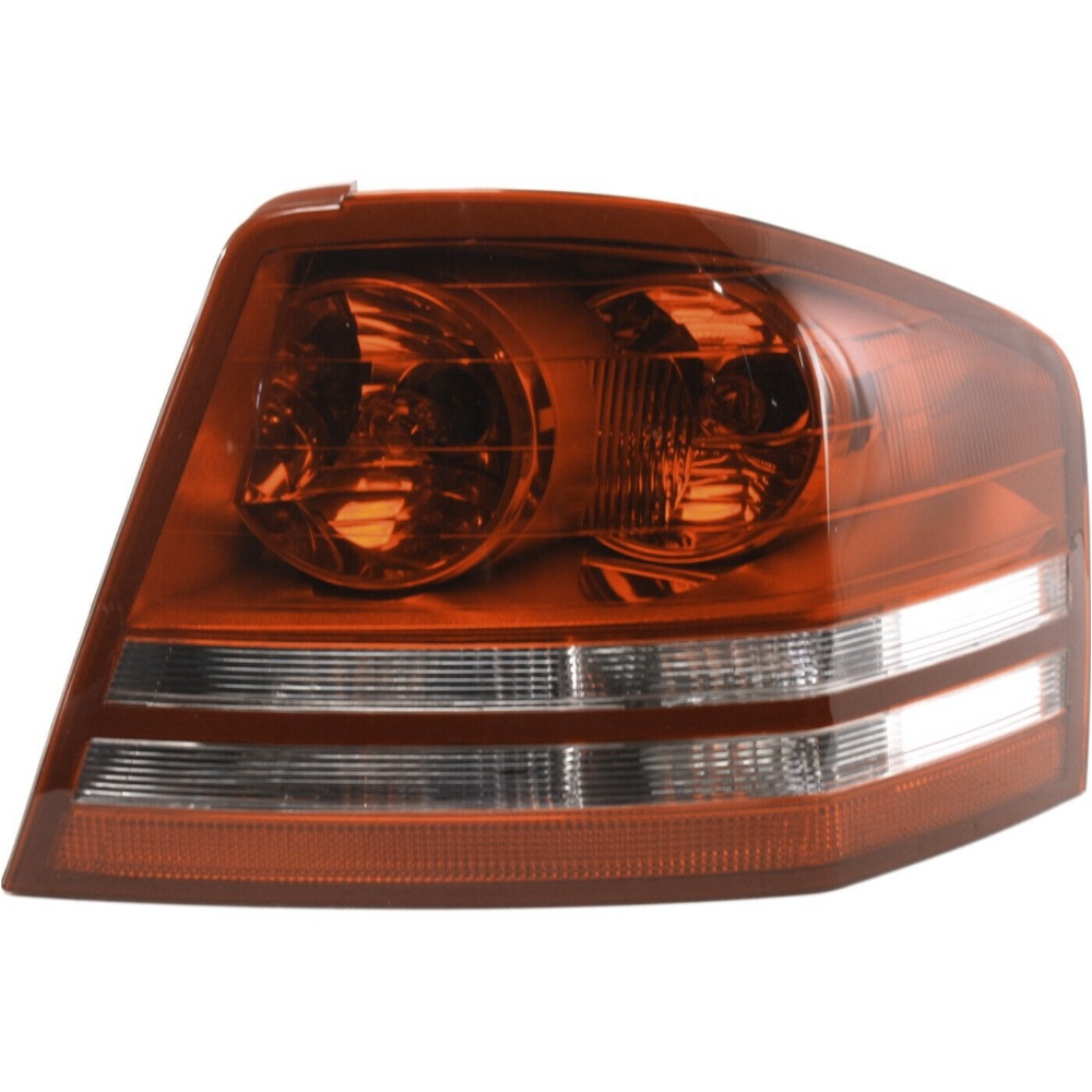 Halogen Tail Light Set For 08-10 Dodge Avenger Clear/Red Lens W/ Bulbs 2Pcs