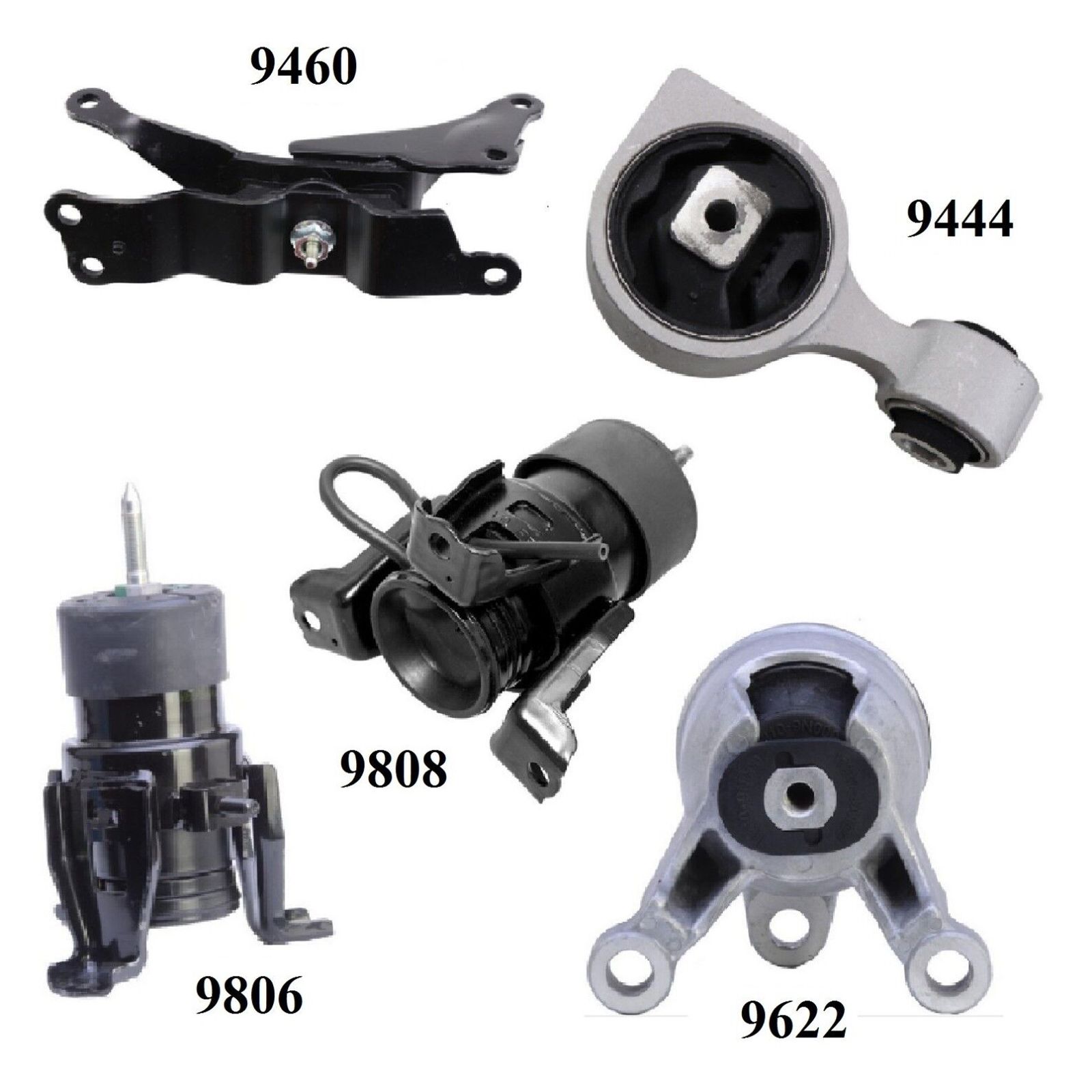 5pcS MOTOR & TRANS MOUNT FOR 2007-2012 Nissan Altima 3.5L With CVT Auto Trans