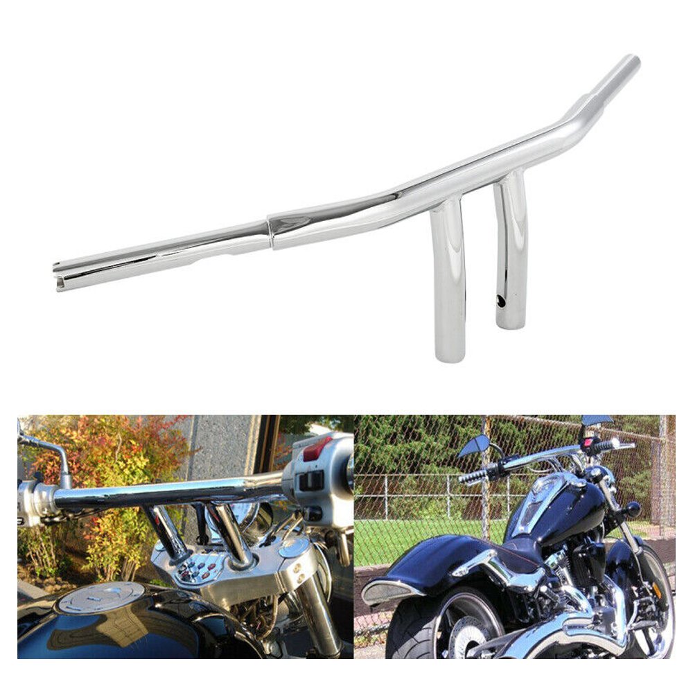 custom 1-1/4" Fat Chrome 6" Rise T-Bars Handlebars For Harley-Davidson