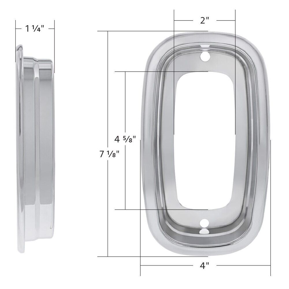 Rear Tail Lamp Bezel For 1960-1966 K20 Pickup GMC 1966 1000 Fleetside Trucks
