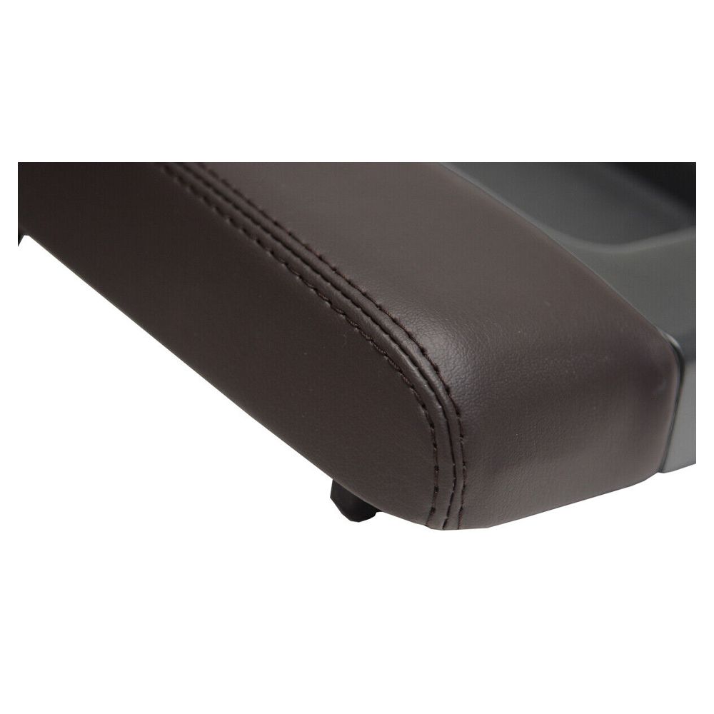Console Lid Armrest Leather Cover For GMC Sierra 2014-2020 Cocoa