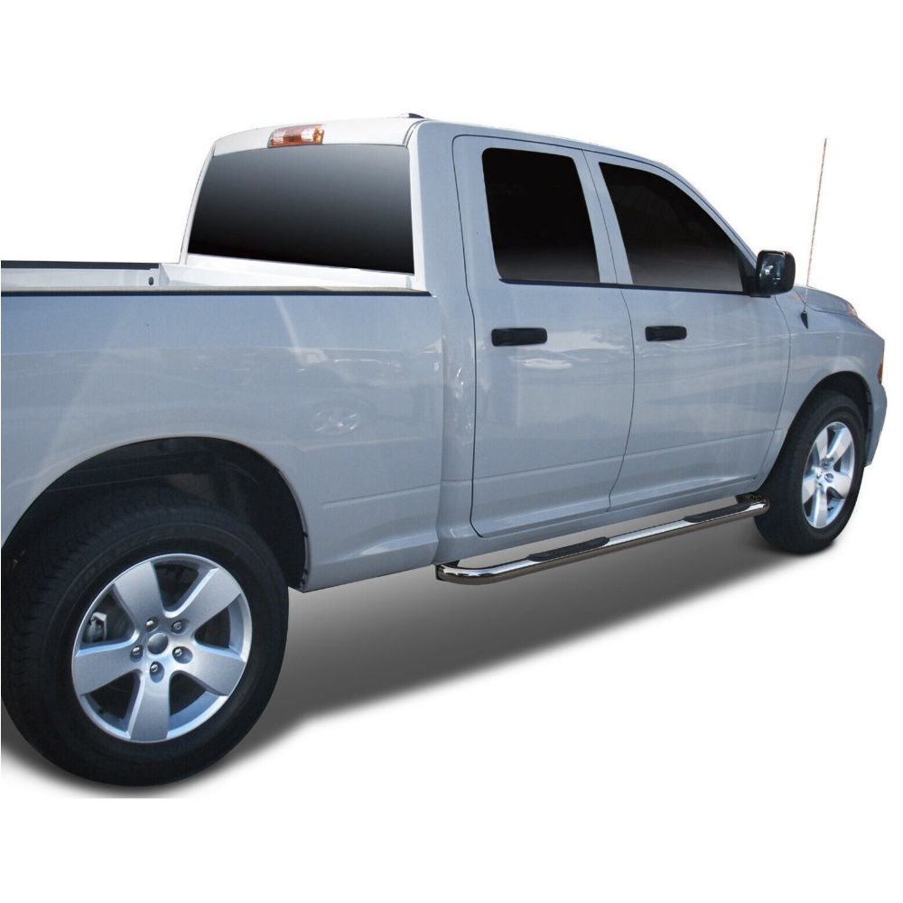 3" S/S Side Steps For 1500 2500 3500 4500 5500 Crew Cab Nerf Bars Running Boards