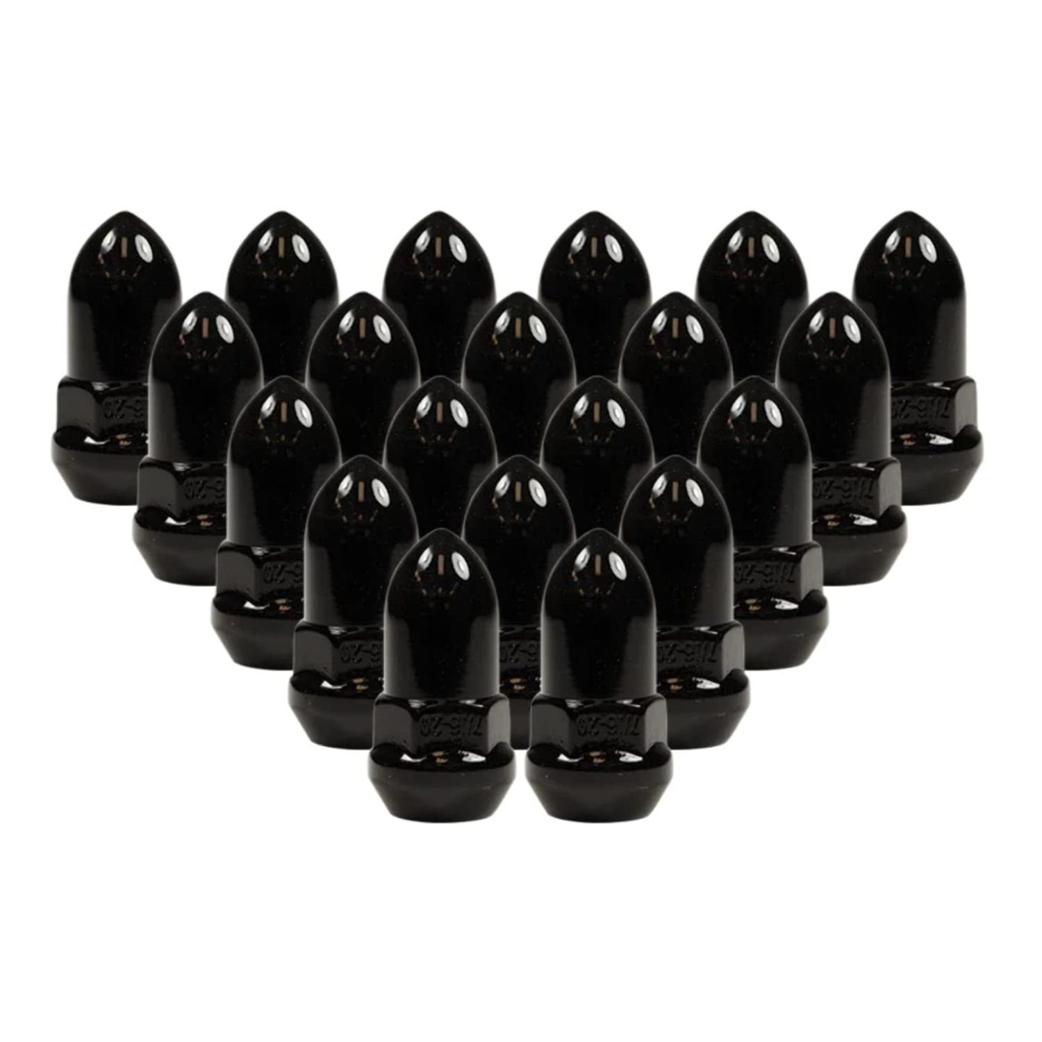 20 For 1982-1985 LeSabre Custom Coupe Lug Nuts 7 Black Acorn 3/4" Hex Wheel Nut