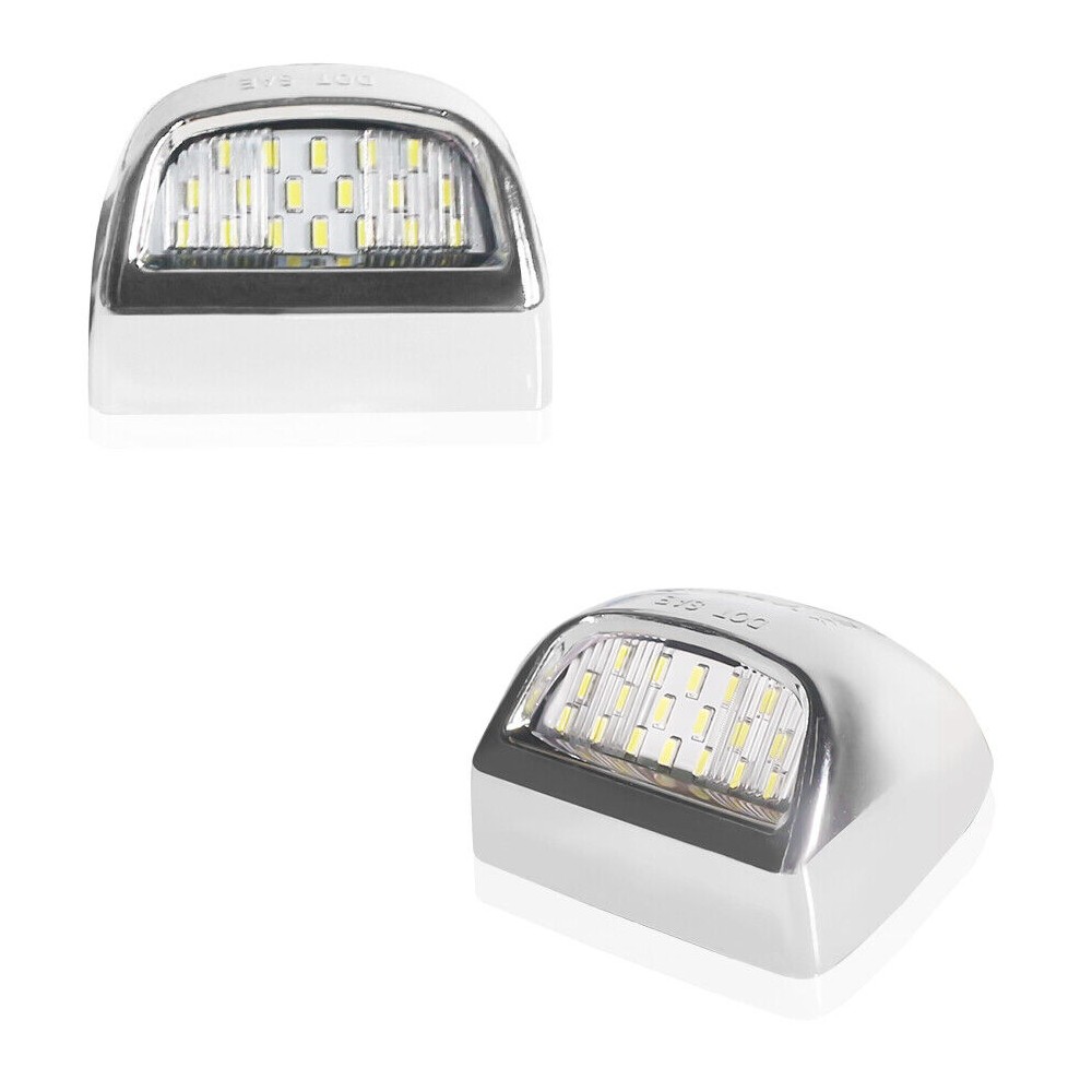 Silver Full 18-SMD LED License Plate Lights