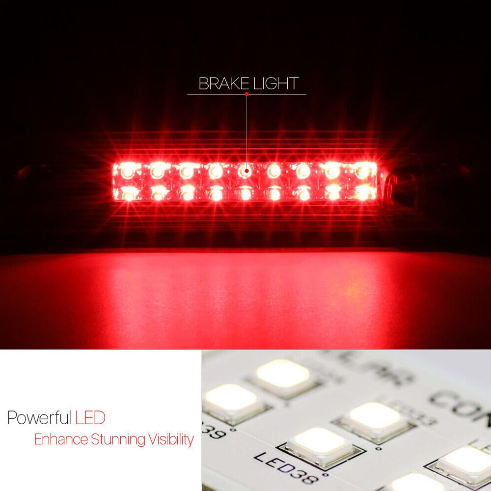 Fits 2007-2012 Dodge Nitro[Chrome/Smoke]Full LED Third 3rd Brake Light Tail Lamp