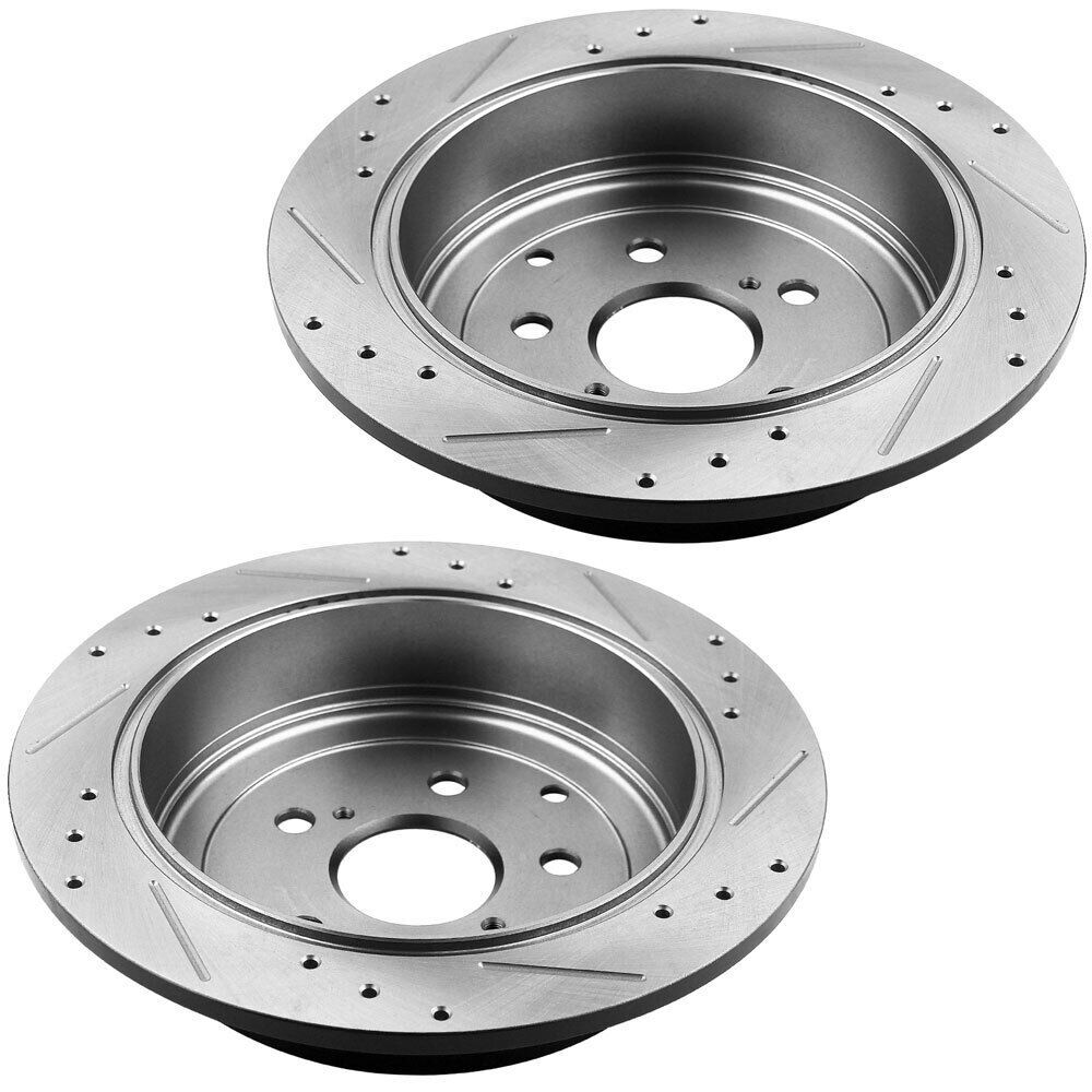 Front & Rear Brake Rotors + Pads For 2014 - 2019 Toyota Sienna Highlander 3.5L