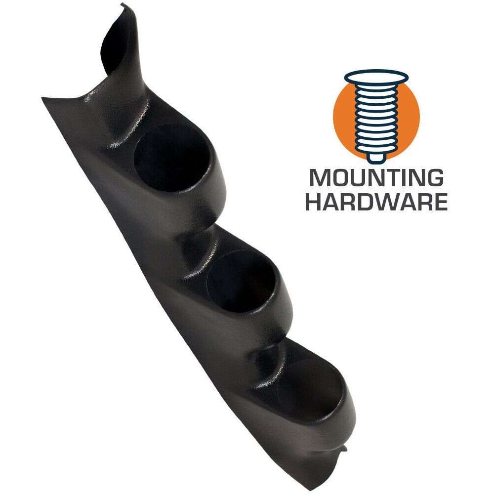 Black Triple Gauge 52mm Pillar For Nissan 03-08 350Z Coupe 04-08 350Z Convertible