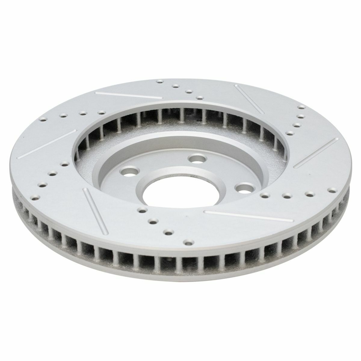 Brake Rotor Drilled Slotted Front Coated Pair For Chevy Buick Cadillac