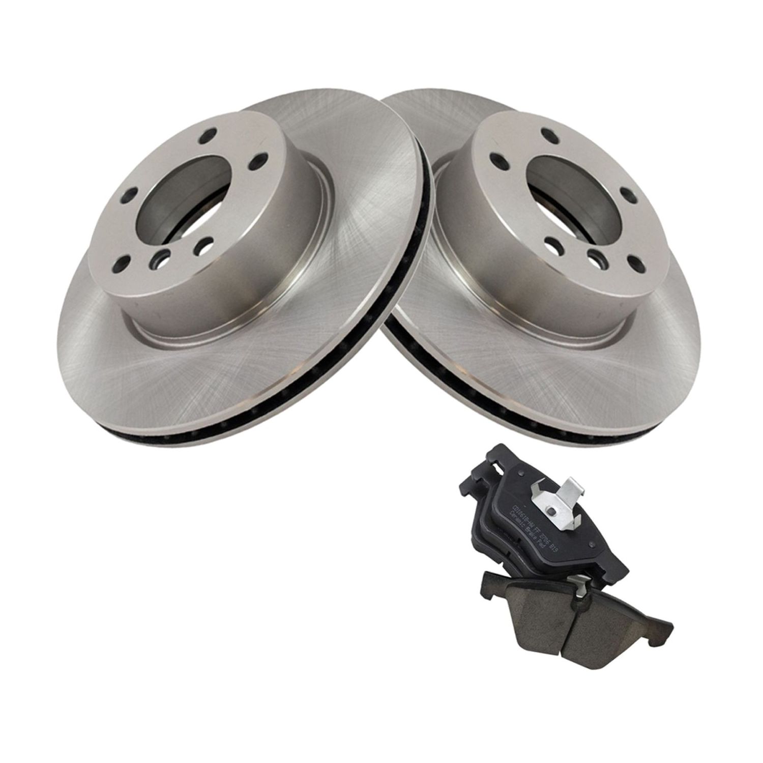 For BMW 08-13 128i Base Front Premium Ceramic Disc Brake Pad & Rotor Kit W/