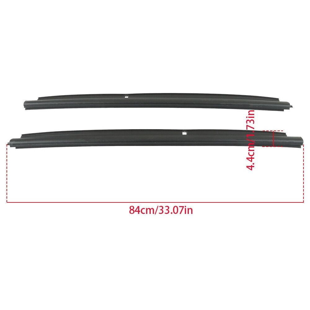 For Cadillac 2002-2006 Escalade Set Of 2 Front Outer Window Sweep Pair Black