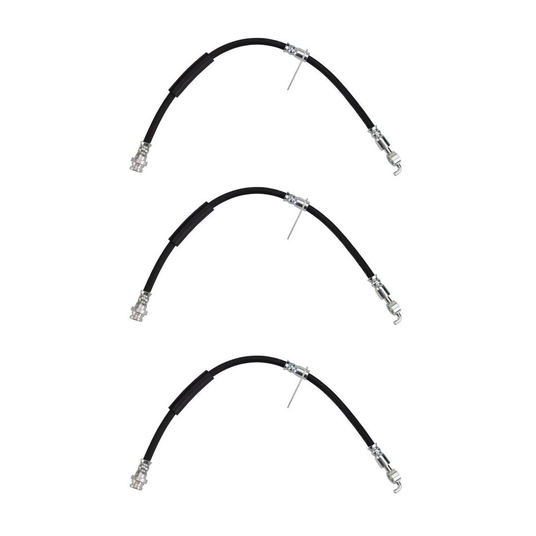 3 Sets Of - Front Right Brake Hose Fits 2013-2020 Ford Fusion Lincoln MKZ